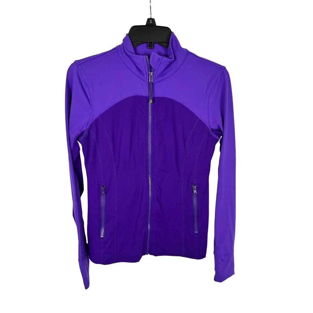 Ideology Jacket XS Purple Full‎ Zip Athletic Running Track Activewear